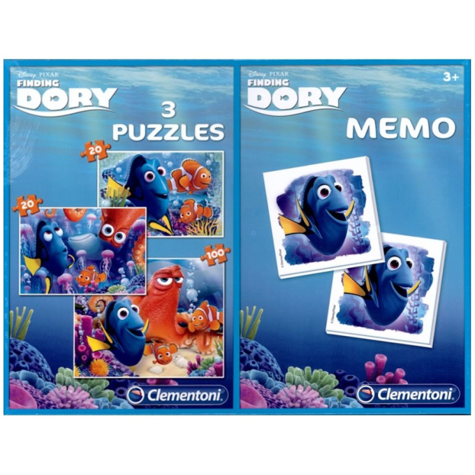 Puzzle 3 v 1 - Hledá se Dory + pexeso