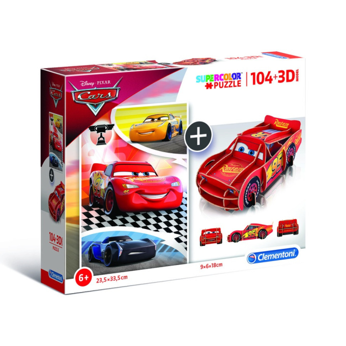 Puzzle 104 + 3D – Disney Cars