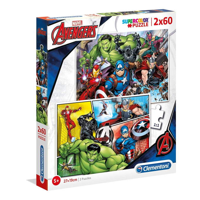 Puzzle 2x60 SuperColor - Avengers
