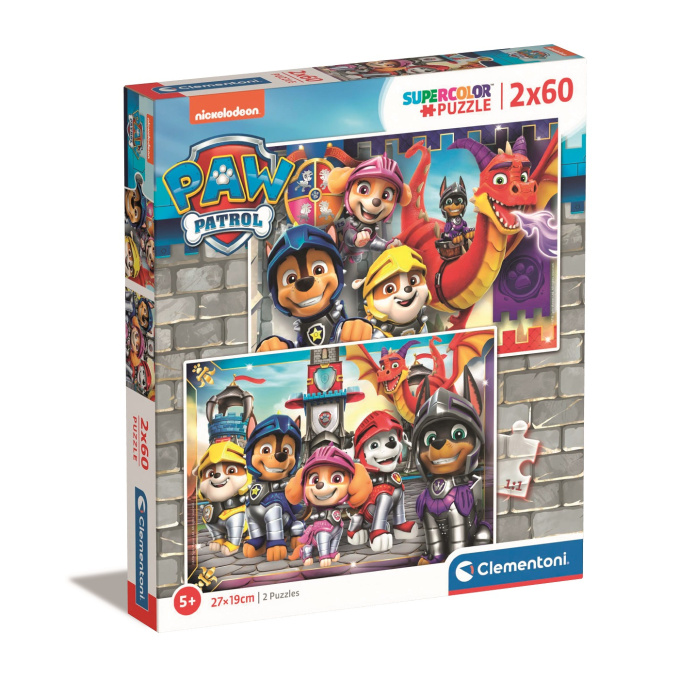 Puzzle 2 v 1 - Paw Patrol - Rytíři