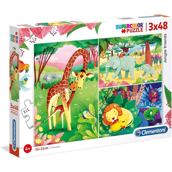 Puzzle 3x48 SuperColor – Džungle