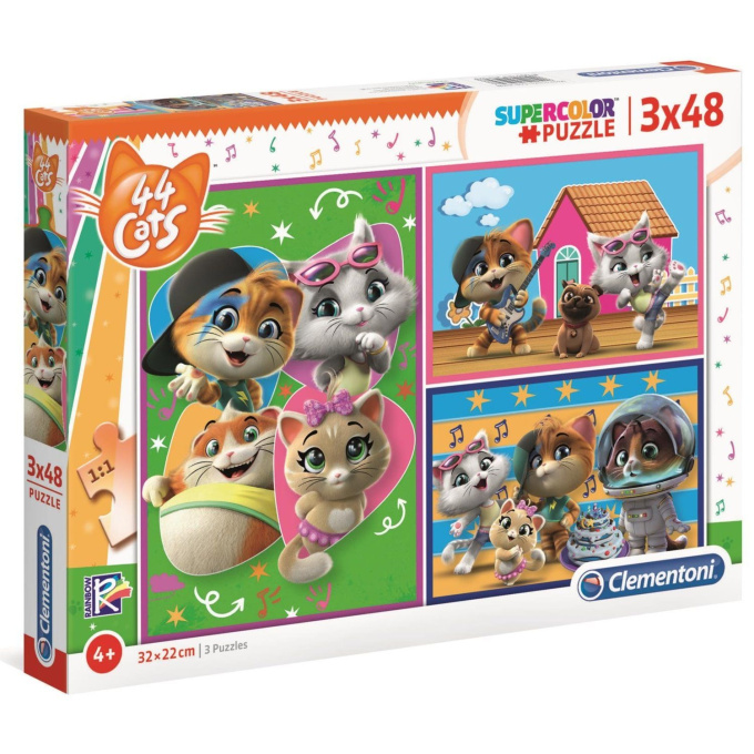 Puzzle 3 x 48 – 44 Cats