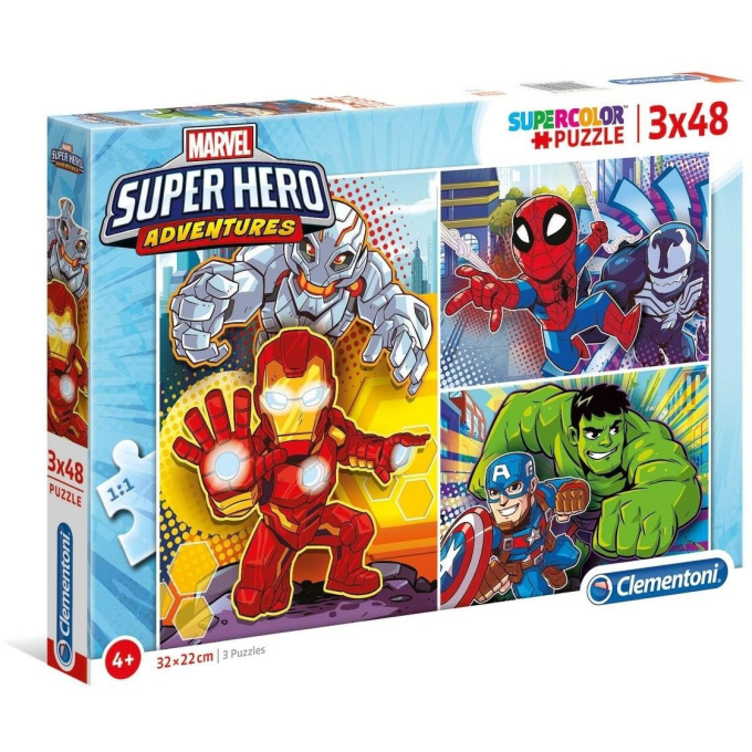 Puzzle 3x48- Marvel Superhrdinové