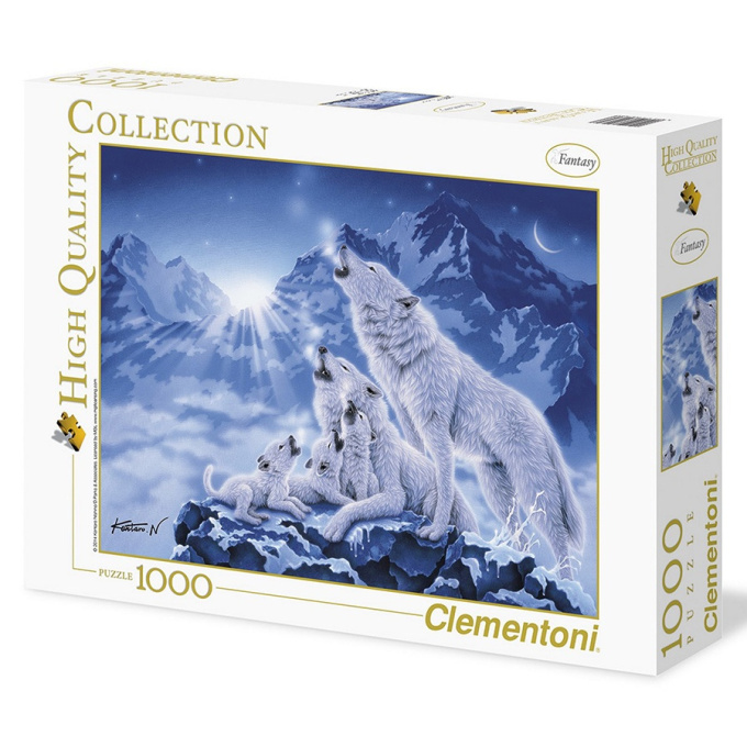 Puzzle 1000 - Vlčí rodinka