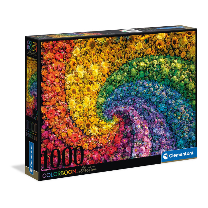 Puzzle 1000 – Spirála barevných květů