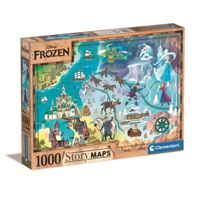 Puzzle 1000 – Frozen mapa příběhu