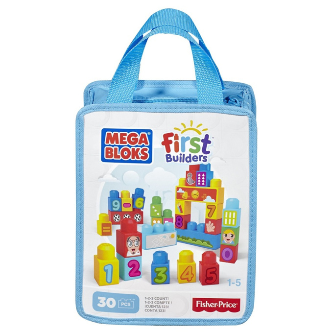 Mega Bloks stavebnice - Kostky s čísly 1-2-3