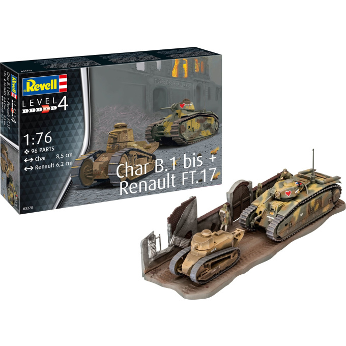 Revell – Char B.1 bis + Renauls FT.17 1:76