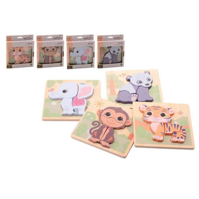 Dřevěné puzzle - Zvířátka