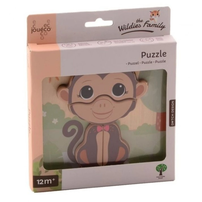 Dřevěné puzzle - Zvířátka Opice