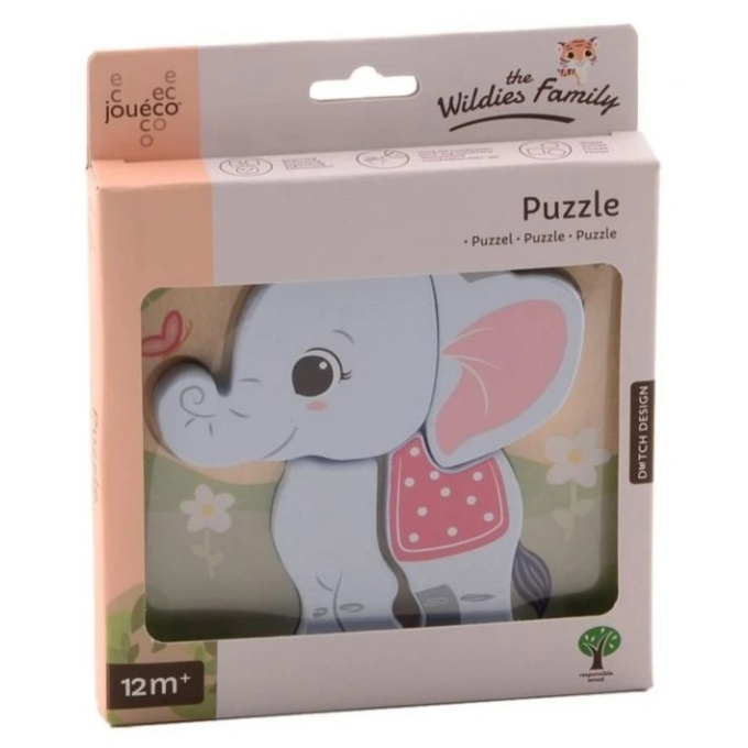 Dřevěné puzzle - Zvířátka Slon