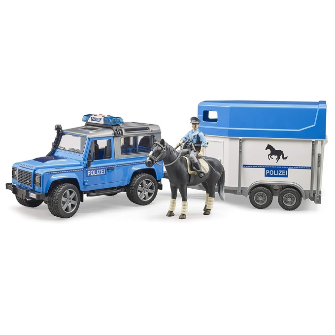 Bruder - Policejní Land Rover s přívěsem
