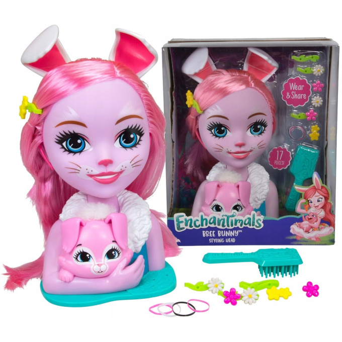 EnchanTimals - Česací hlava Bree Bunny