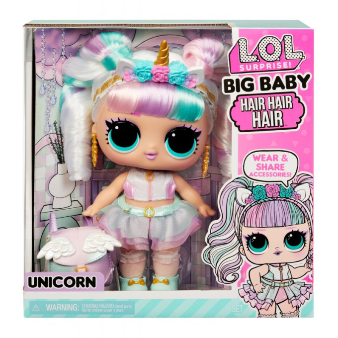 L.O.L. Surprise! Hair Hair Hair Big Baby- Unicorn