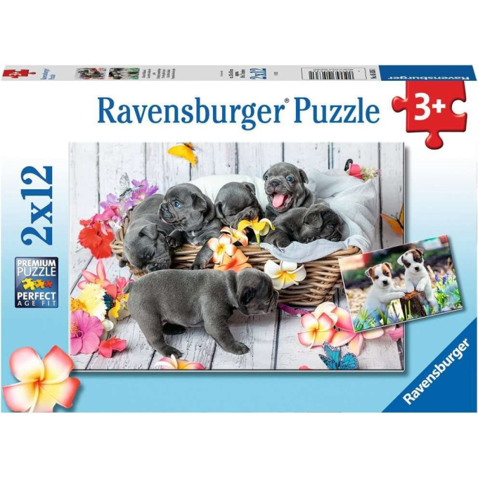 Puzzle 2x12 - Štěňátka