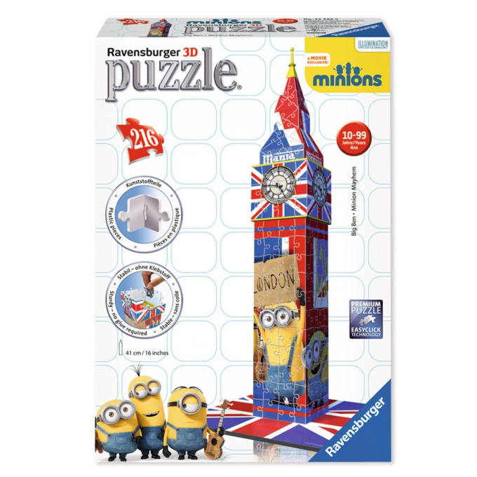 3D Puzzle Big Ben Mimoňové - 216