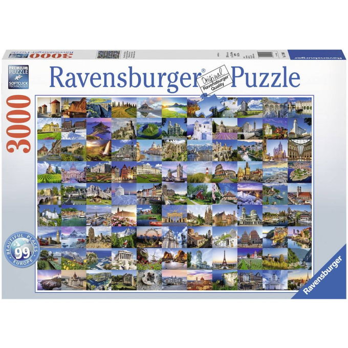 Puzzle 3000 - 99 míst Evropy