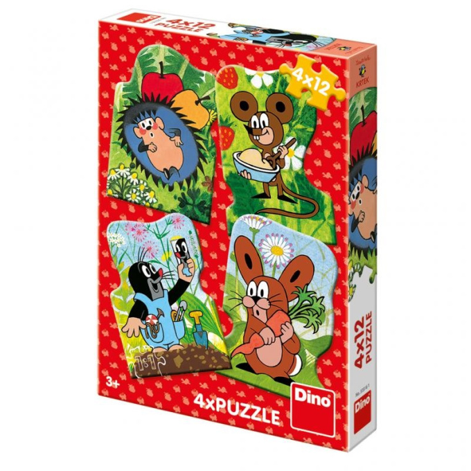 Puzzle 4x12– Krtek a jeho přátelé