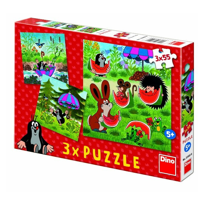 Puzzle 3x55 - Krtek