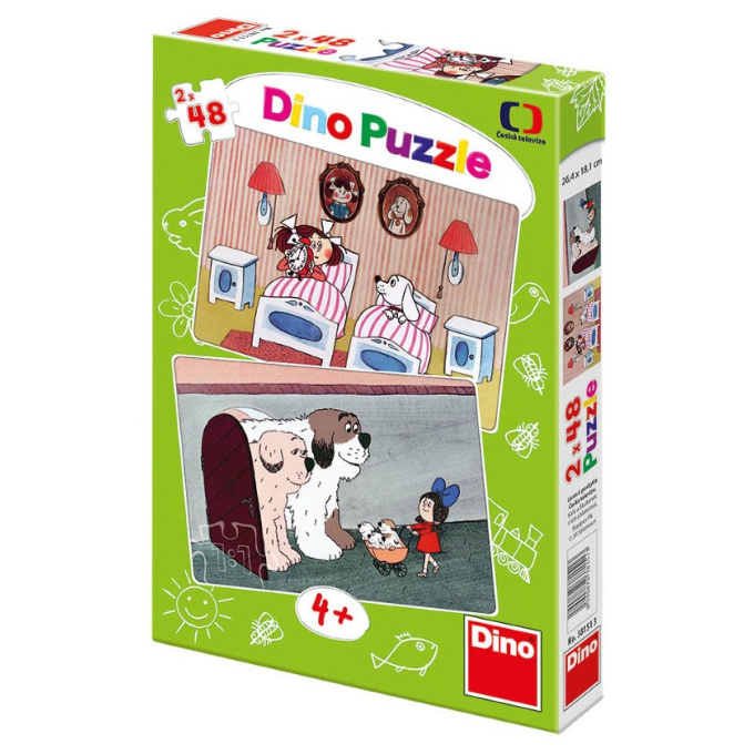 Puzzle 2x48 - Pohádky s pejsky