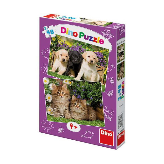 Puzzle 2x48 - Mláďata