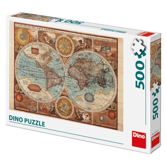 Puzzle 500 – Stará mapa světa