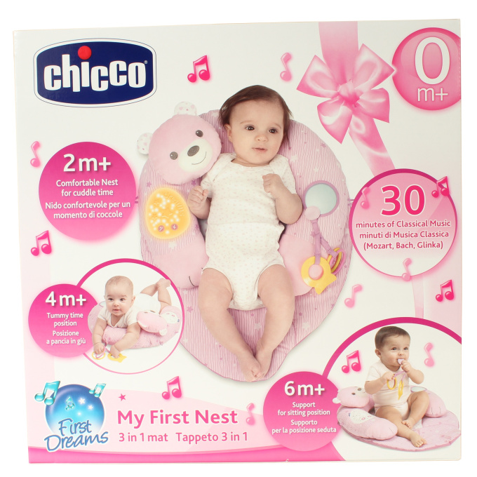 Chicco - Hrací podložka 3 v 1 růžová