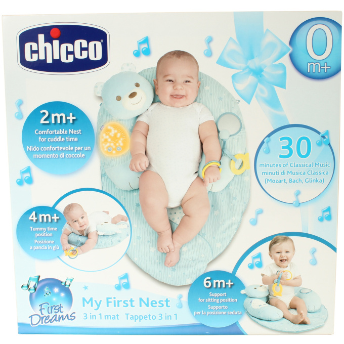Chicco - Hrací podložka 3 v 1 modrá