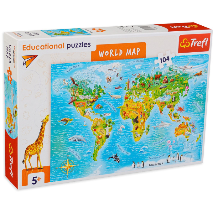 PUZZLE 104 – MAPA SVĚTA
