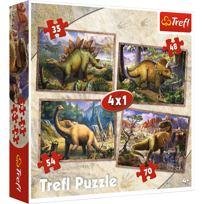 Puzzle 4v1 – Dinosauři