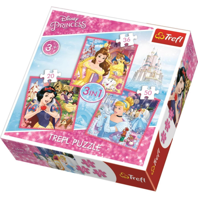 Puzzle 3v1 – Disney Princess