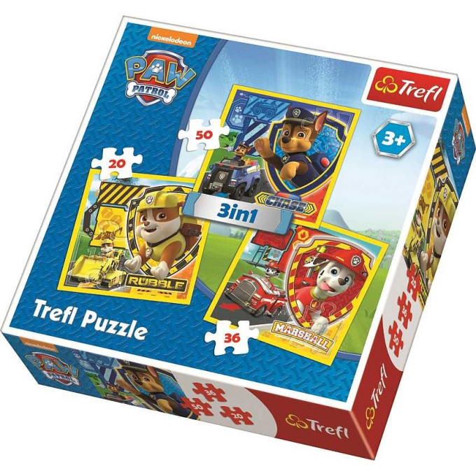 Puzzle 3v1 - Paw Patrol