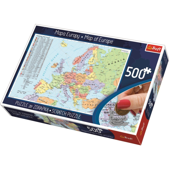 Scratch puzzle 500 - Mapa Evropy