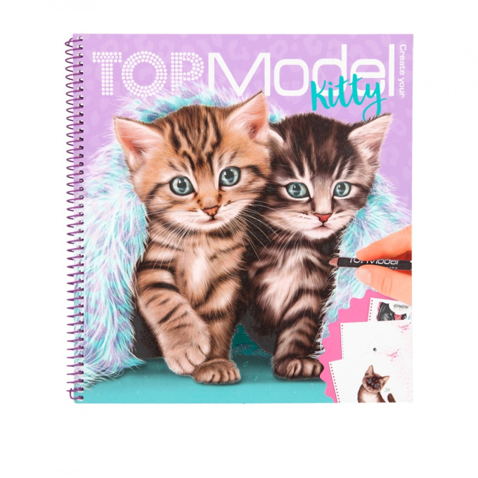Skicák se samolepkami Kitty Top Model