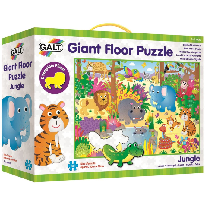 Velké podlahové puzzle - Zvířátka v džungli