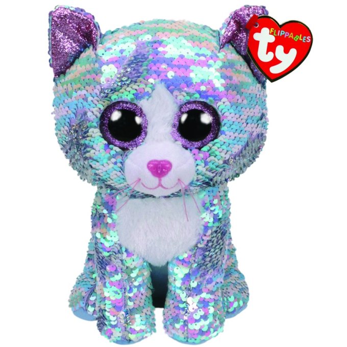 TY Flippables - Flitrovaná kočka 24 cm