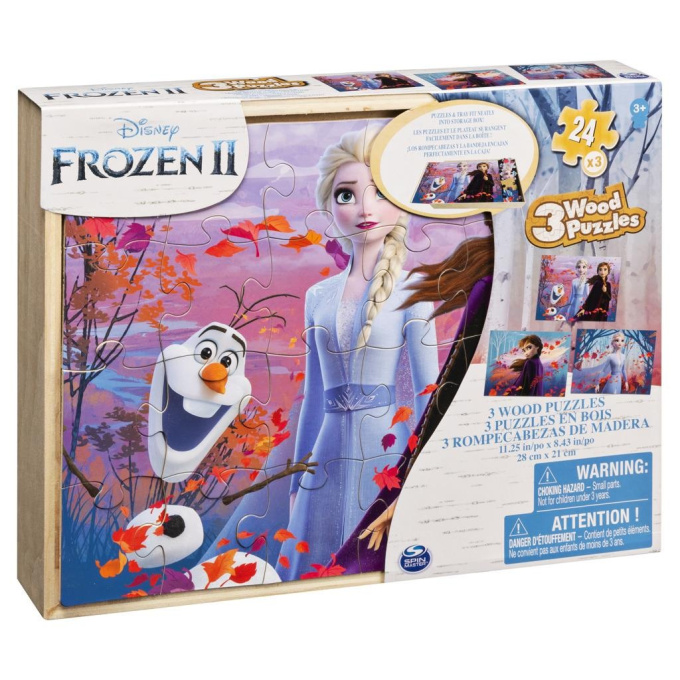 Dřevěné puzzle 3 x 24 – Frozen II