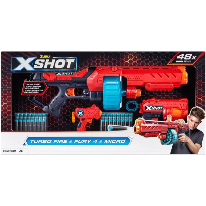 Zuru X-SHOT – Turbo Fire & Fury 4 & Micro