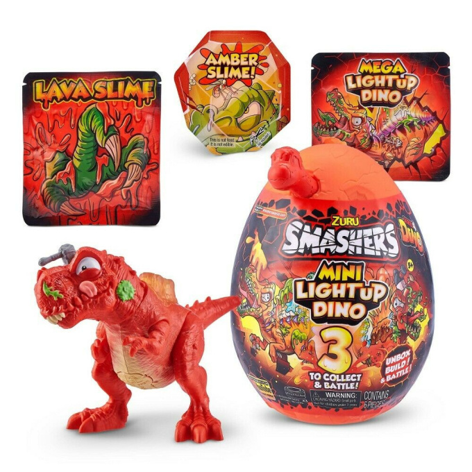 Smashers- Mini svítící Dinosaurus