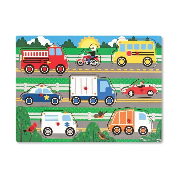 Dřevěné puzzle - Vozidla
