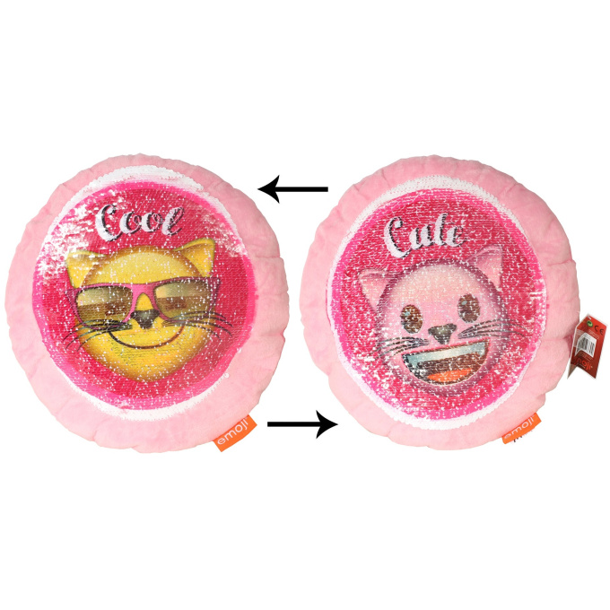 Polštář Emoji 30 cm Růžová