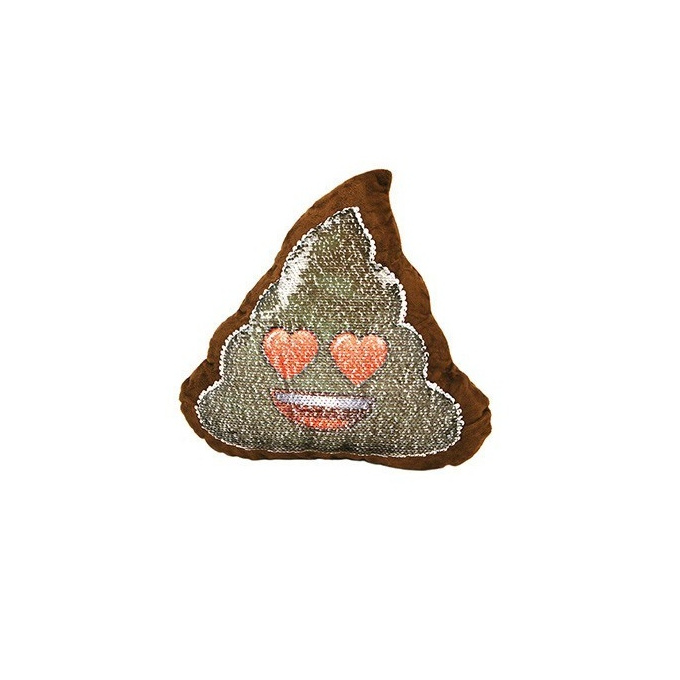Polštář Emoji 30 cm Hnědá