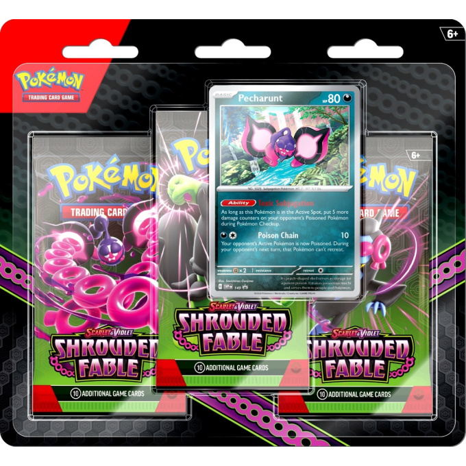 Pokémon TCG: Scarlet & Violet Shrouded Fable – 3 Blister Booster