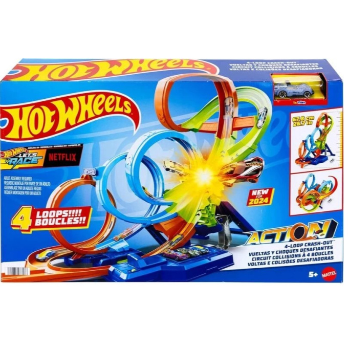 Hot Wheels – Dráha se čtyřmi smyčkami