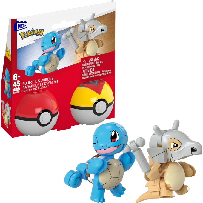 Mega Construx - Pokémon Pokeball Squirtle & Cubone