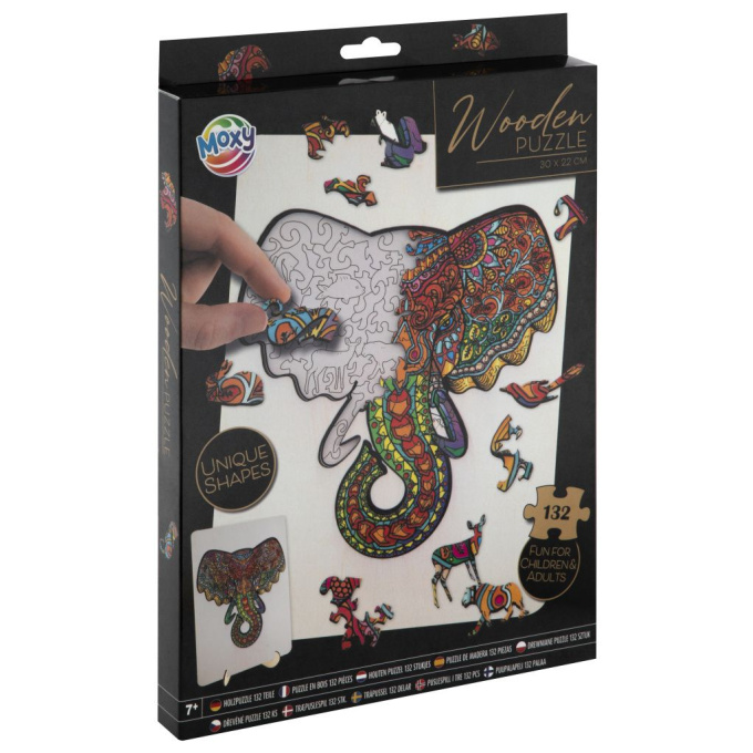 Dřevěné puzzle Slon