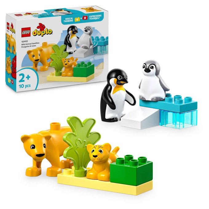 10442 Lego Duplo – Rodinky divokých zvířat: Tučňáci a lvi