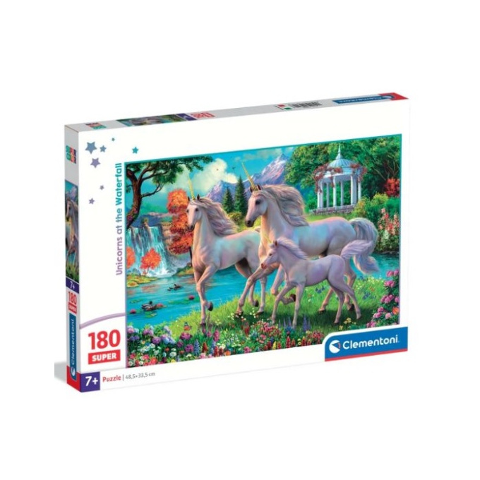 Puzzle 180 - Jednorožci u vodopádu