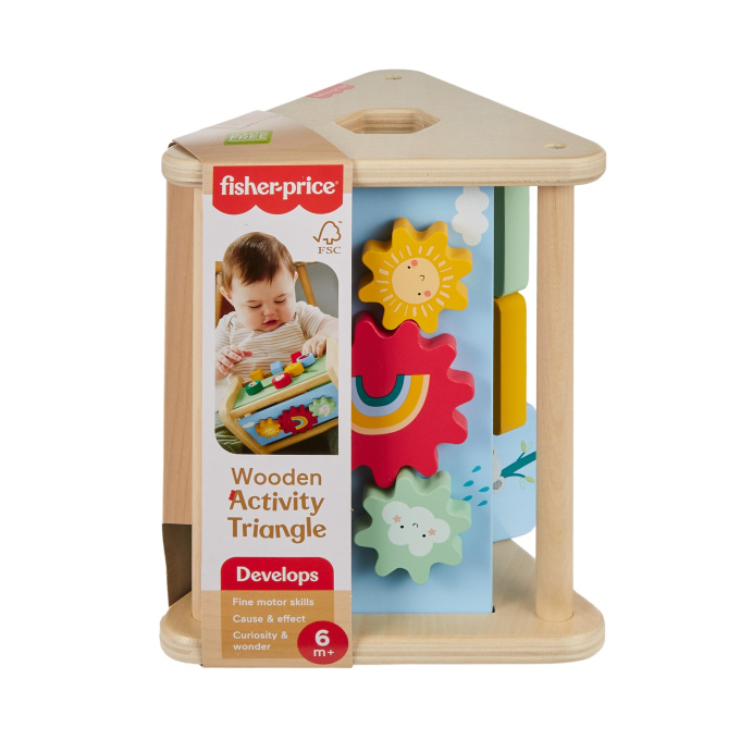 Fisher-Price - Dřevěný trojúhelník s aktivitami