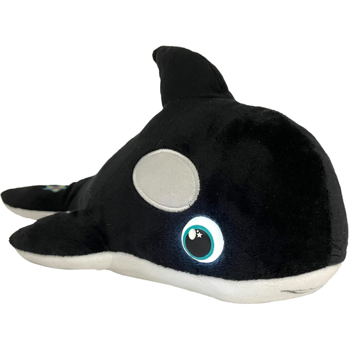 Svítící plyšová velryba 28 cm